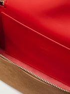 Christian Louboutin - Djanis Leather and Rubber-Trimmed Suede Messenger Bag