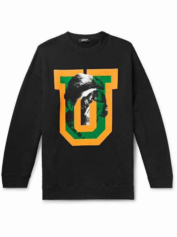Photo: UNDERCOVER - Printed Cotton-Jersey Sweatshirt - Black