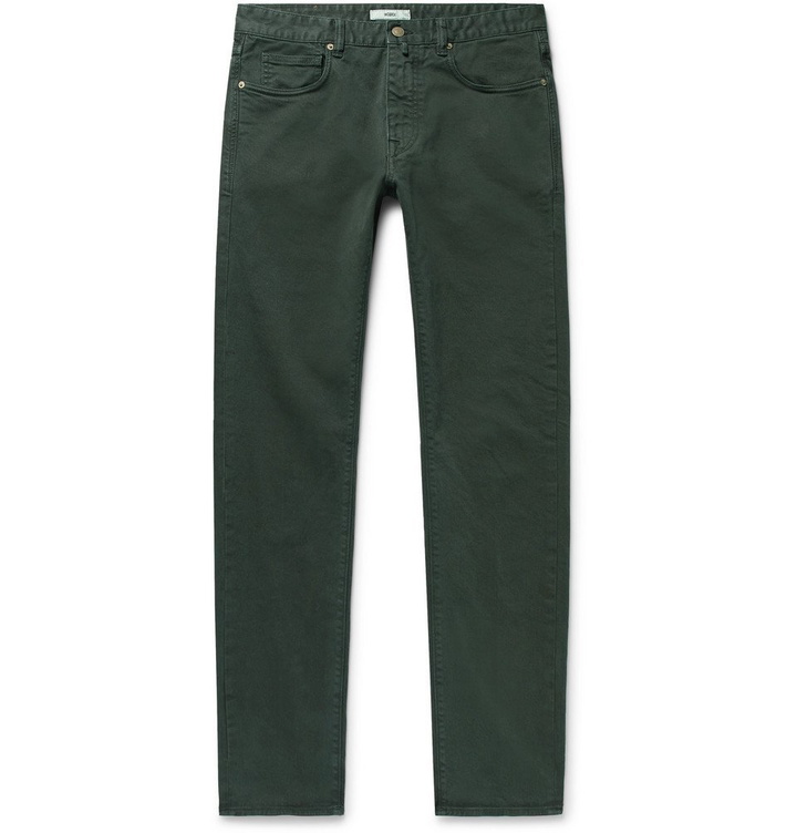 Photo: Incotex - Slim-Fit Stretch-Denim Jeans - Dark green