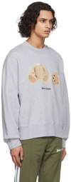 Palm Angels Grey Bear Sweatshirt