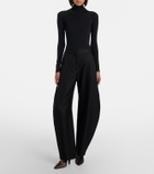 Alaïa Cone satin mules