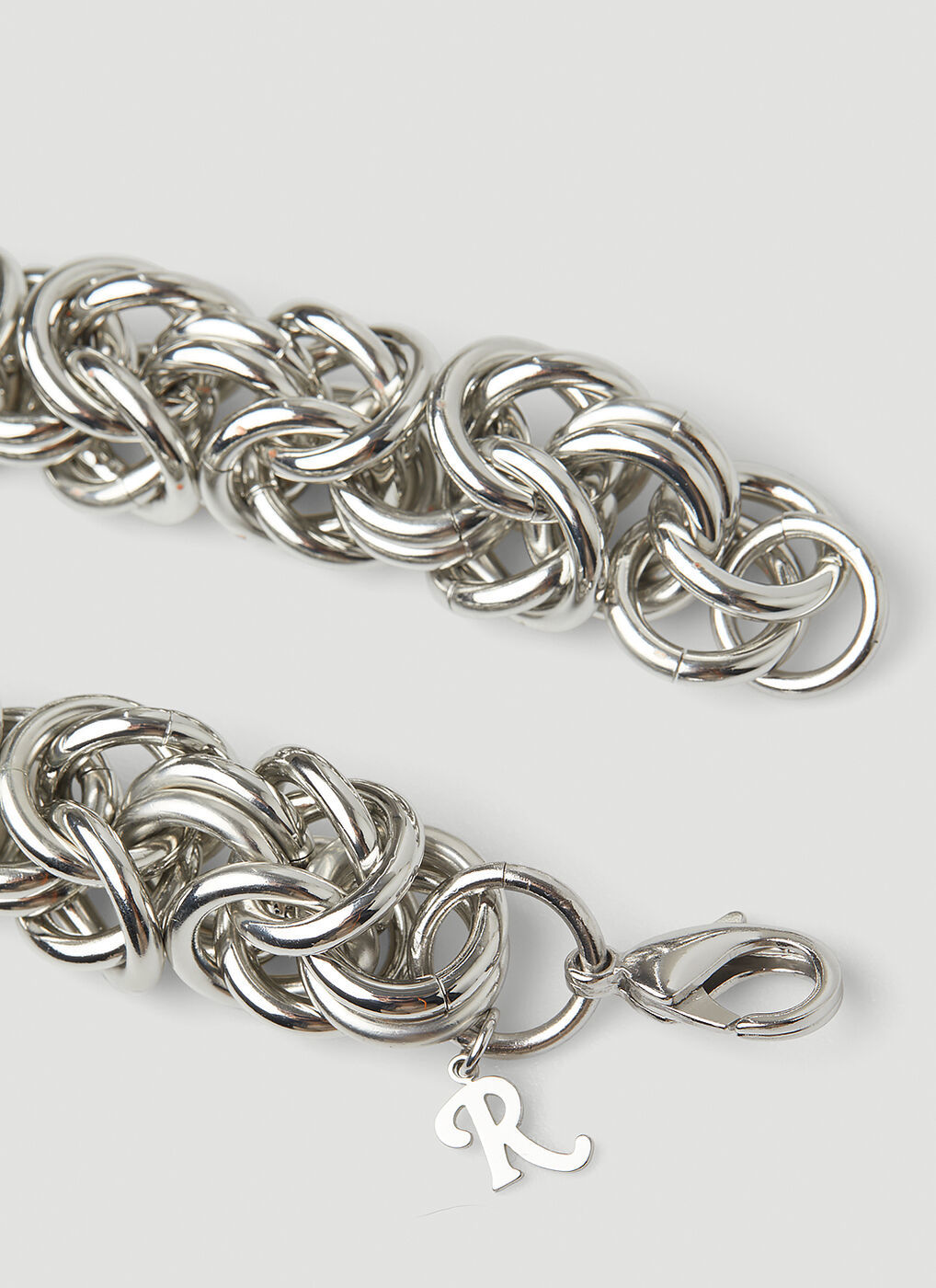 Cluster Chain Bracelet in Silver Raf Simons