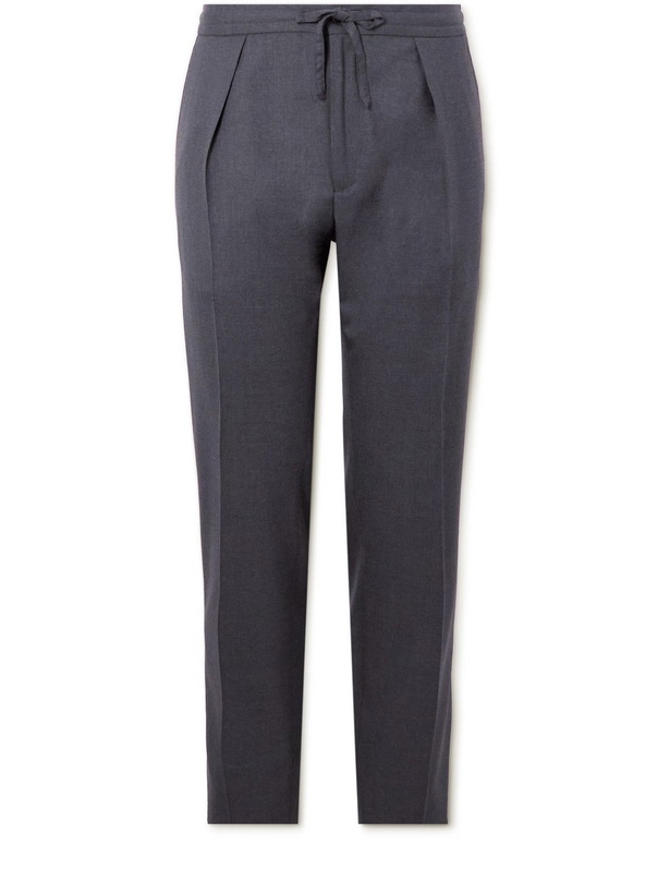 Photo: Incotex - Venezia 1951 Straight-Leg Pleated Wool Trousers - Gray