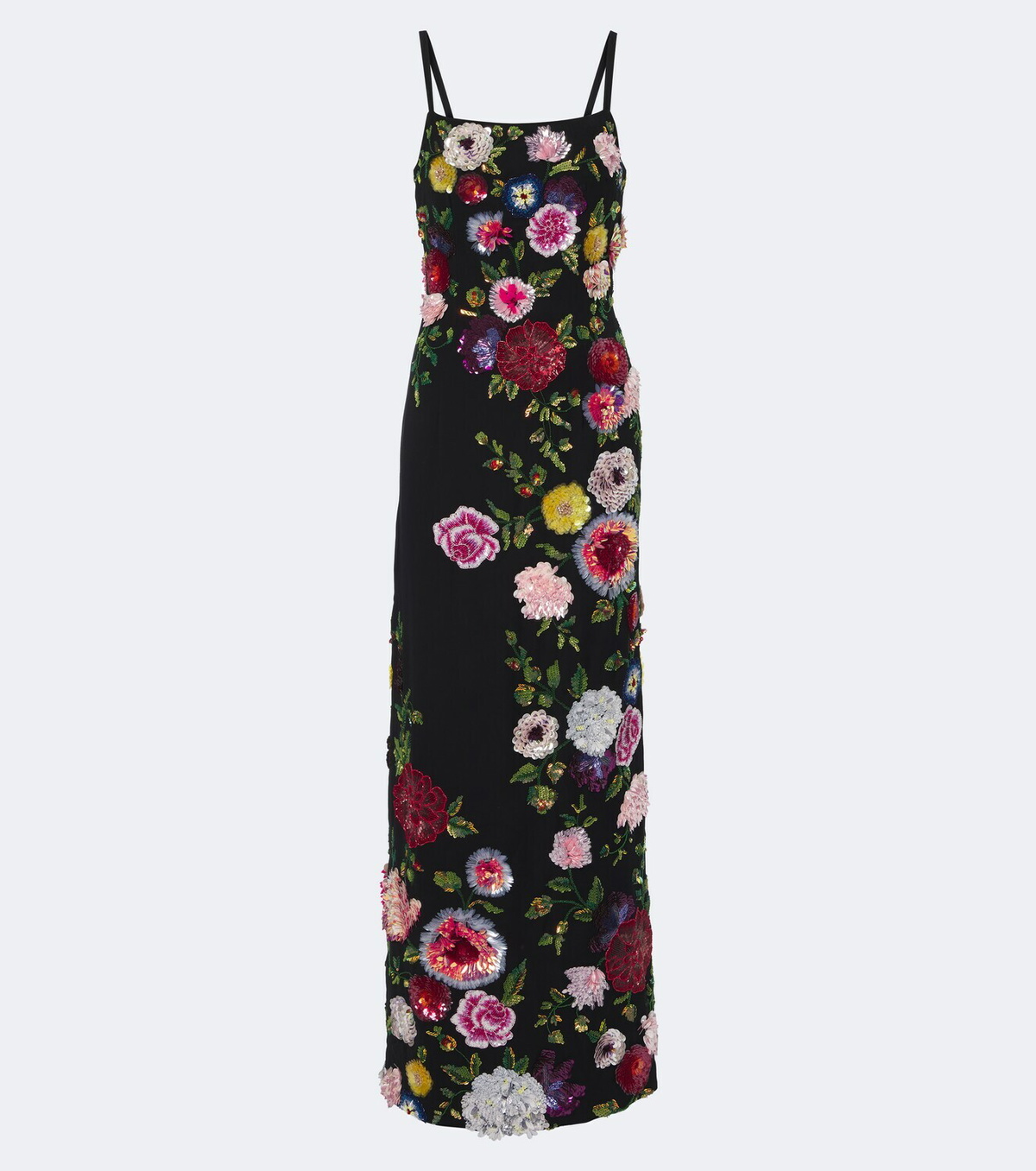 Là Fuori Noir Jardin sequined gown