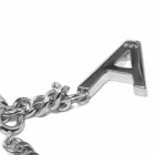 A.P.C. Men's A Logo Bracelet in Silver