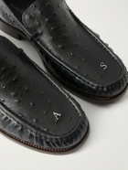 Acne Studios - Boafer Embellished Leather Loafers - Black