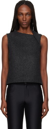 SHUSHU/TONG Gray Asymmetric Neckline Vest
