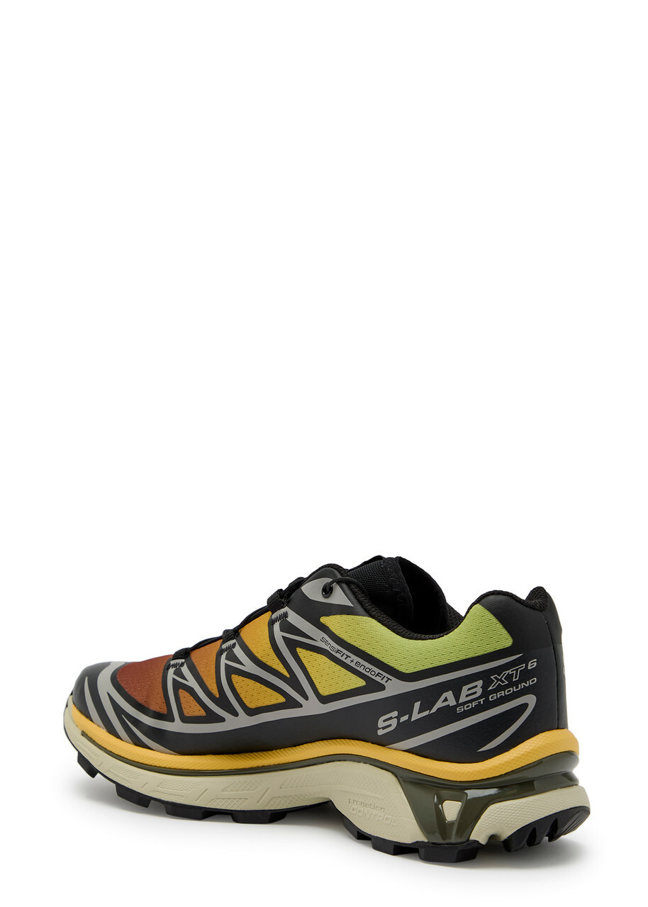 Salomon XT-6 Panelled Degradé Mesh Sneakers Green