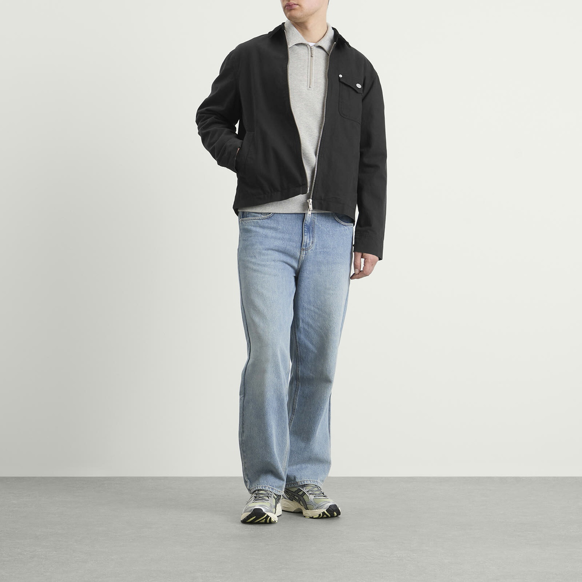 Wax London Men's Vintage Denim Loose Fit Jeans in Antique Blue