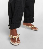 Bottega Veneta - Dot chainlink leather thong sandals
