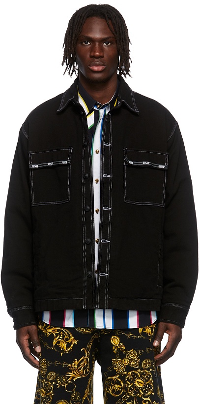 Photo: Versace Jeans Couture Black Fixed Bull Denim Jacket