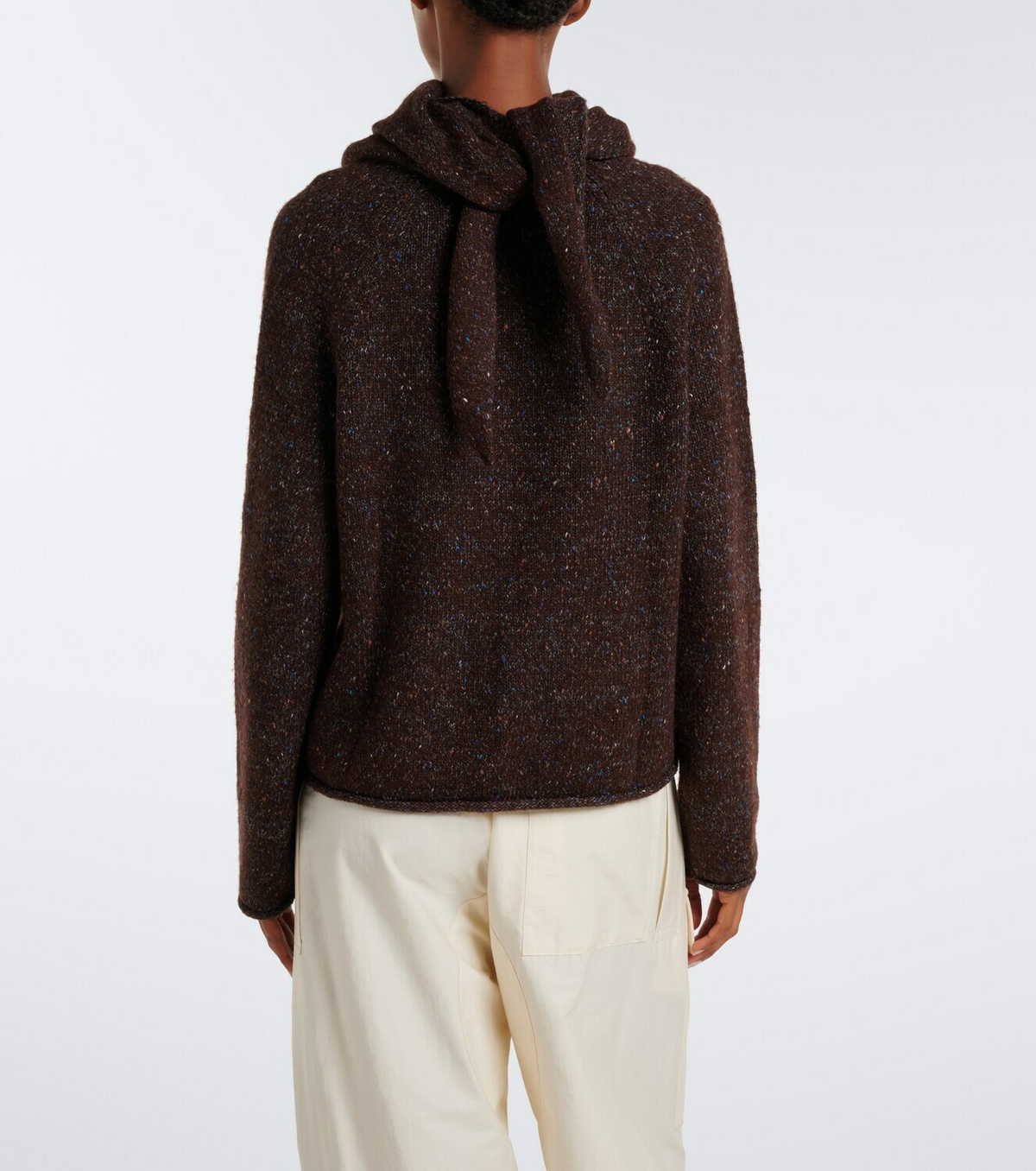 Velvet Kana scarf-detail wool-blend sweater