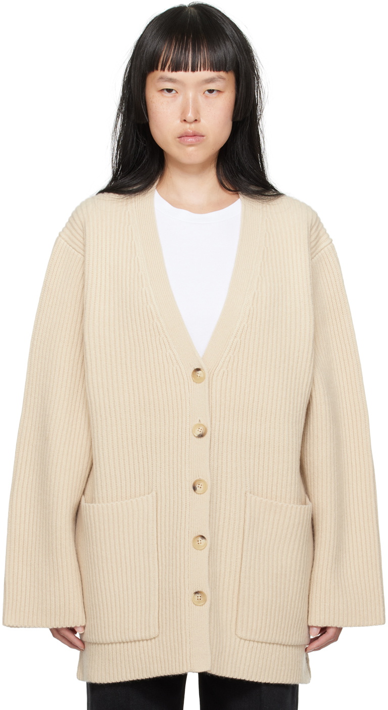 TOTEME Off-White Ribbed Cardigan Toteme