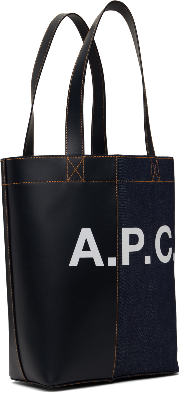A.P.C. Navy & Black Axel N/S Tote A.P.C.