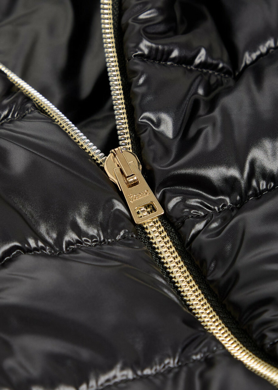 Herno Hooded Shell Gilet Black
