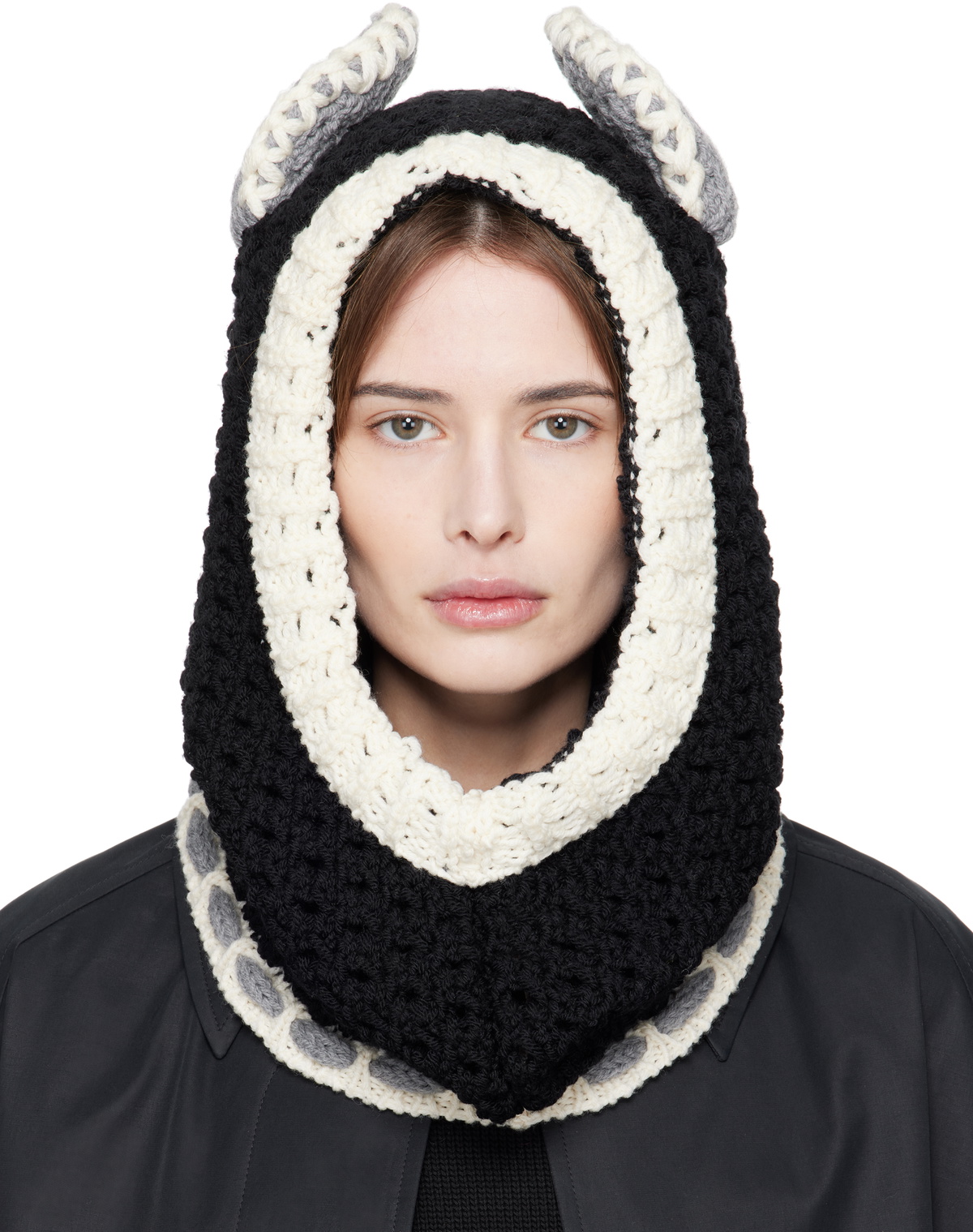 Marni Off-White & Yellow Wool Ears Balaclava Marni