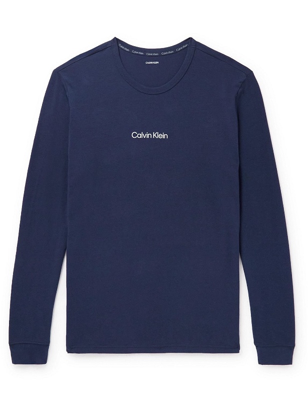 Photo: Calvin Klein Underwear - Logo-Print Cotton-Blend Jersey T-Shirt - Blue