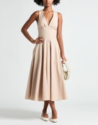 Alaïa Womens Midi dress in Beige