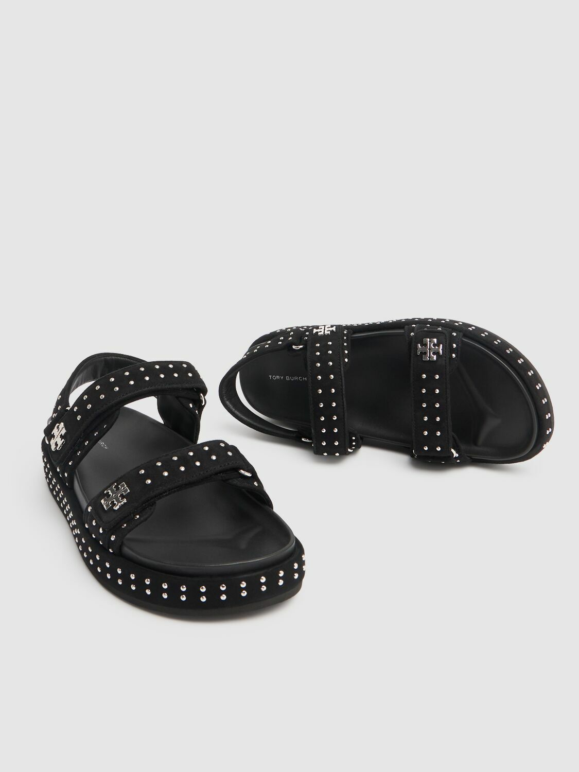 サンダル・ミュール TORY BURCH KIRA STUDDED SANDALS TORY BURCH 30mm Kira Studded Suede Sport Sandals Tory Burch