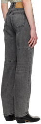 MM6 Maison Margiela Gray Paneled Jeans