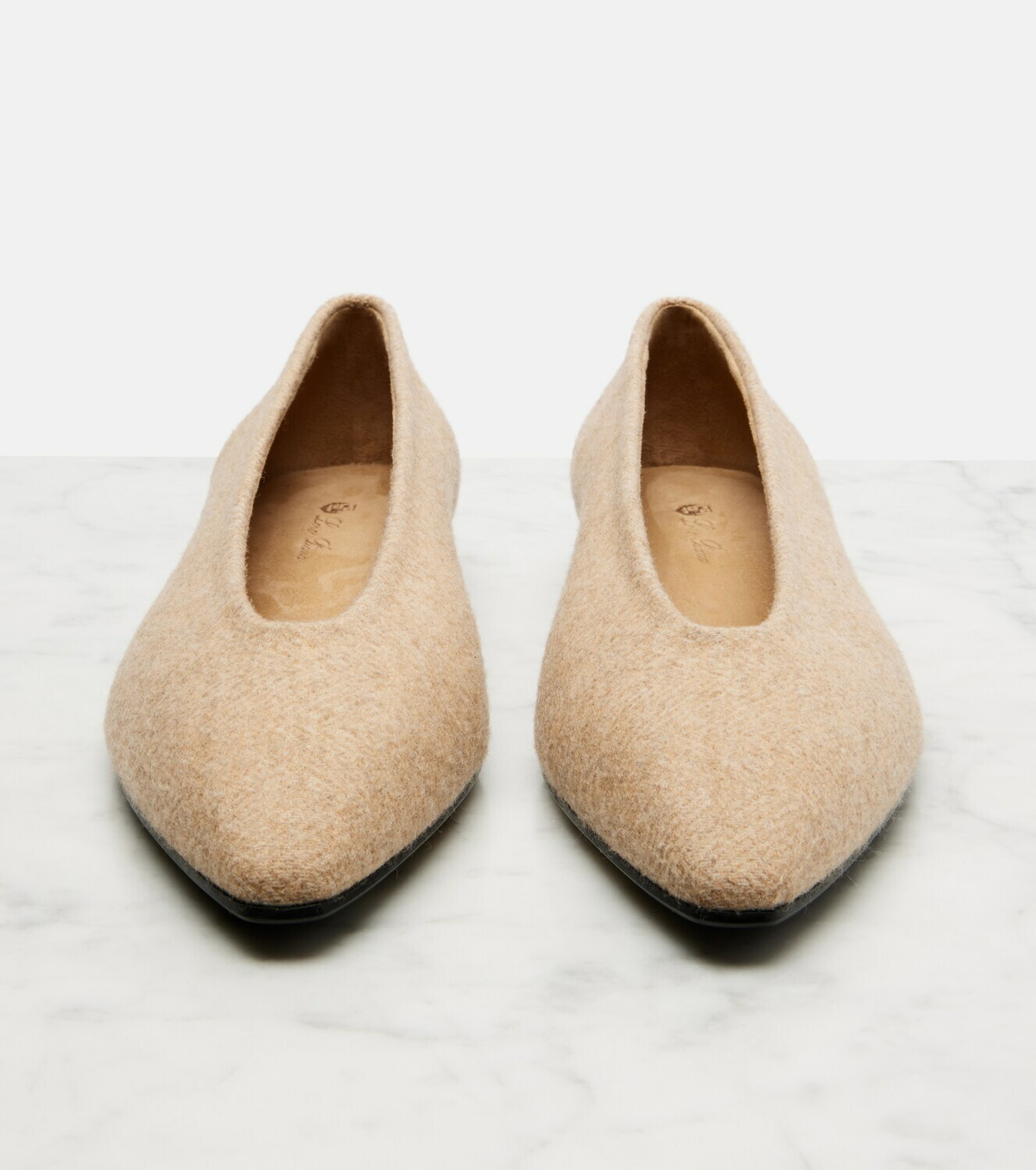 Loro Piana Rebecca herringbone ballet flats