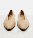 Loro Piana Rebecca herringbone ballet flats