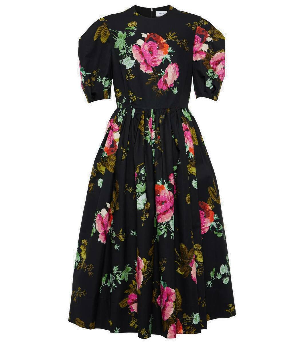 Erdem Floral cotton faille midi dress Erdem