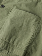 Barena - Visal Crinkled-Cotton Overshirt - Green