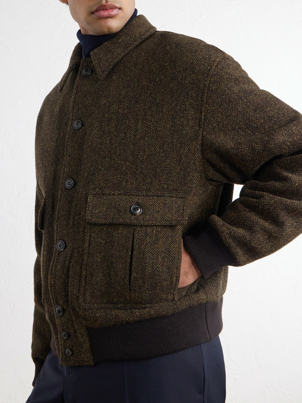 Valstar - Colin Virgin Wool Bomber Jacket - Brown
