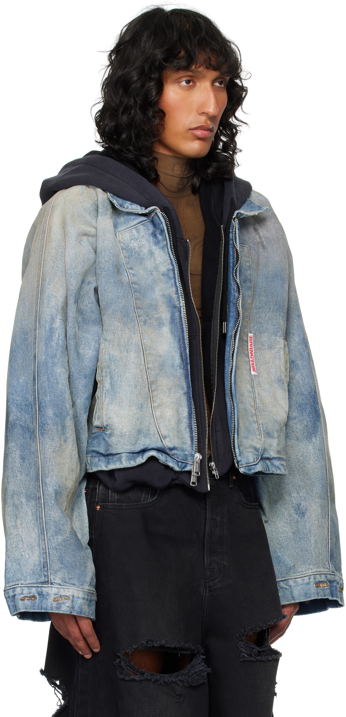 Rivington Roi Rebis Blue Rose Trucker 2 Denim Jacket