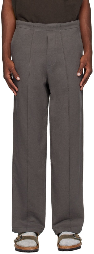 Photo: Lady White Co. Gray Textured Band Trousers