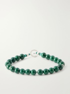 Mikia - Circle8 Sterling Silver and Malachite Beaded Bracelet - Green