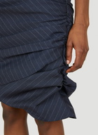 Lourdes Ruched Pinstripe Skirt