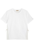 Herno Nylon-back Toggle-fastening Cotton T-shirt White