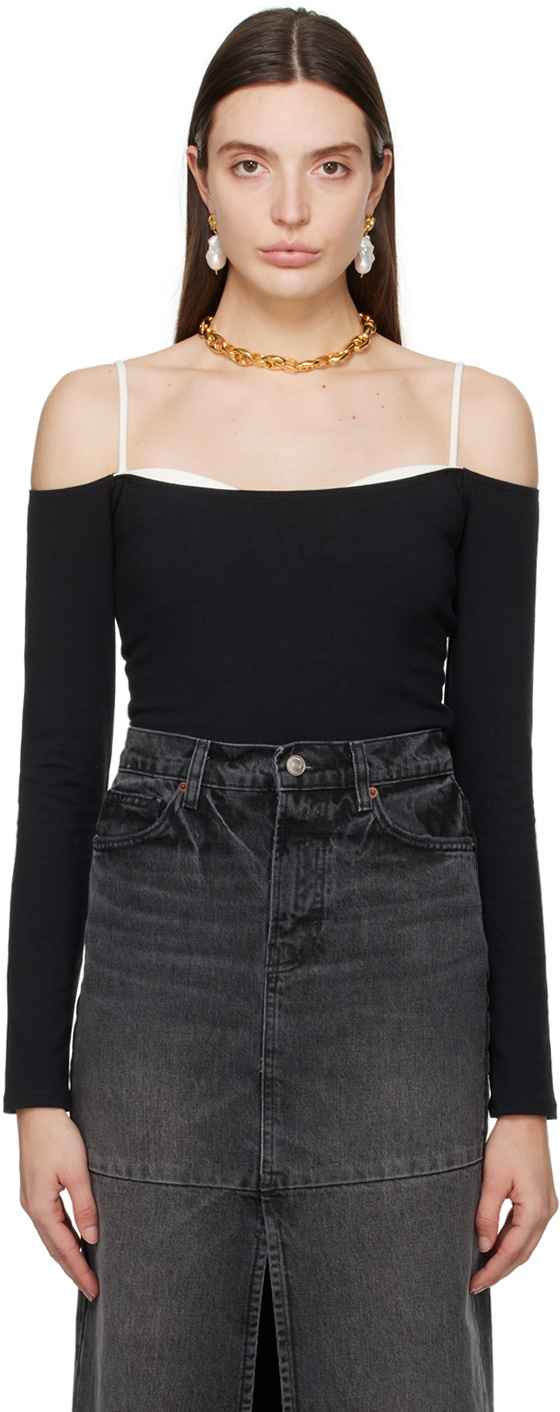 Reformation Black Genesis Long Sleeve T-Shirt