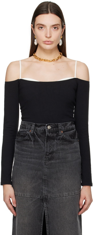 Photo: Reformation Black Genesis Long Sleeve T-Shirt