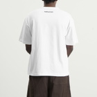 YMC Men's Jumbled Logo Print Triple T Shirt in White
