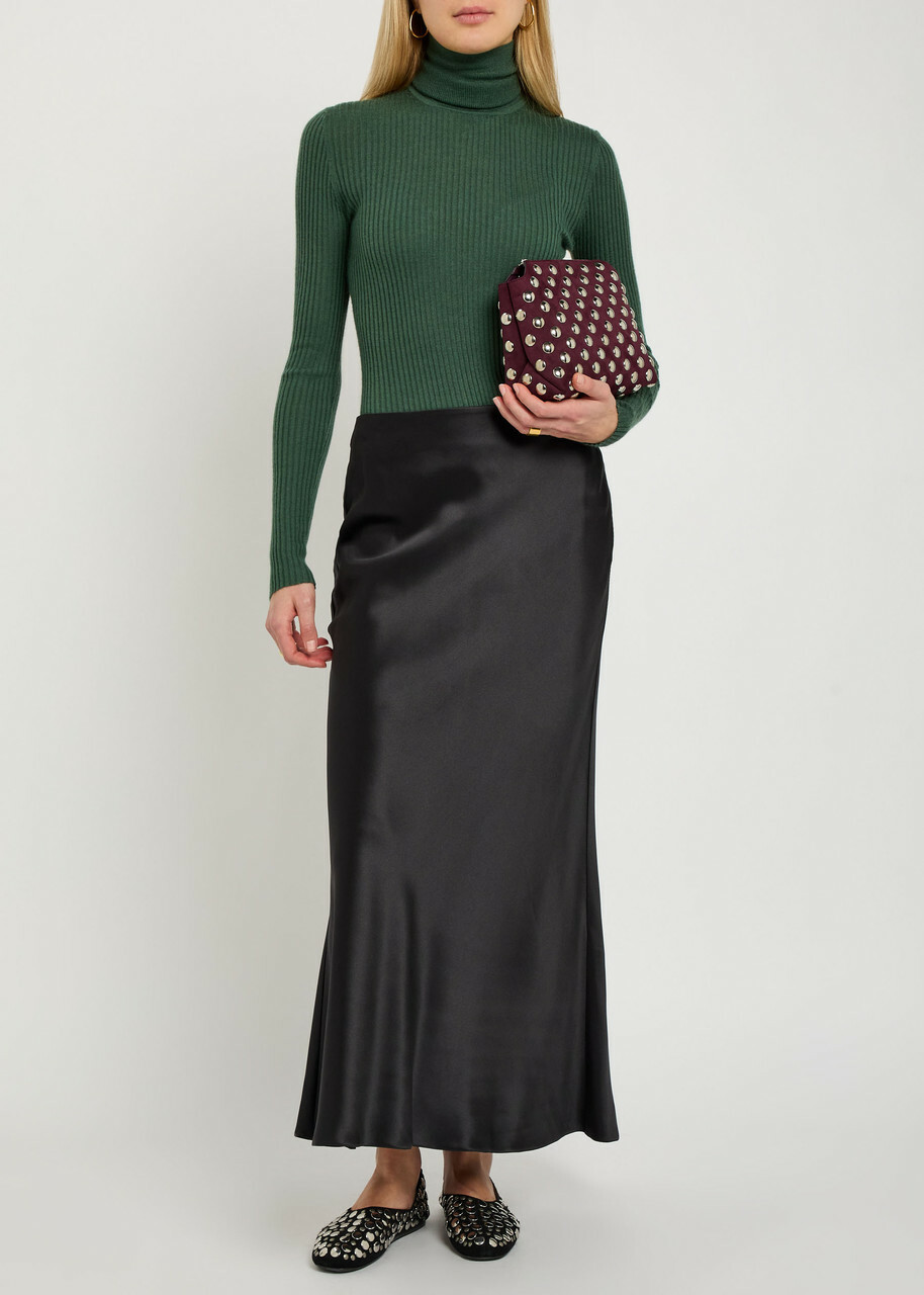 Gabriela Hearst Frei Silk Skirt Black