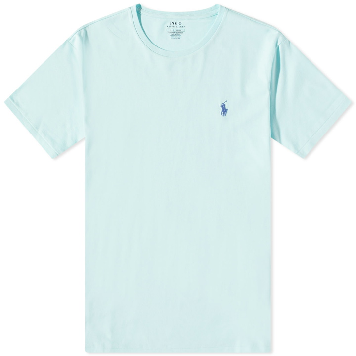 Photo: Polo Ralph Lauren Men's Custom Fit T-Shirt in Island Aqua