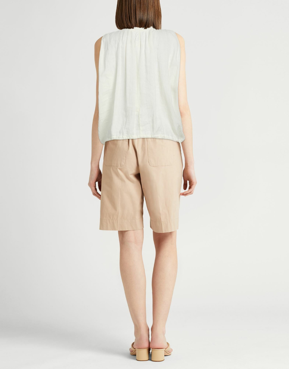 120% Lino Womens Top in Off white
