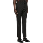 Burberry Black Wool Belted Trousers