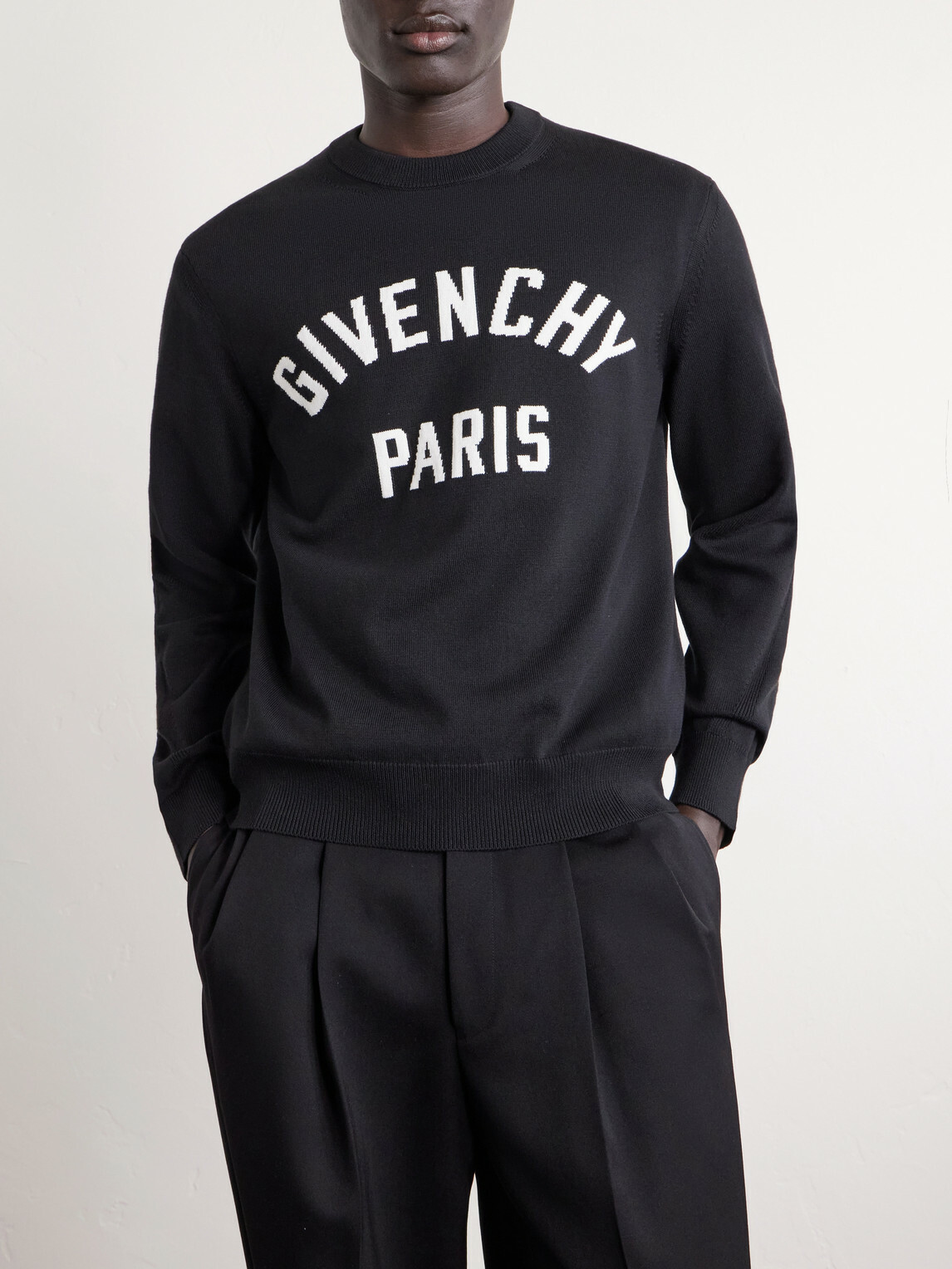 Givenchy - Knitted Cotton-Blend Sweater - Black
