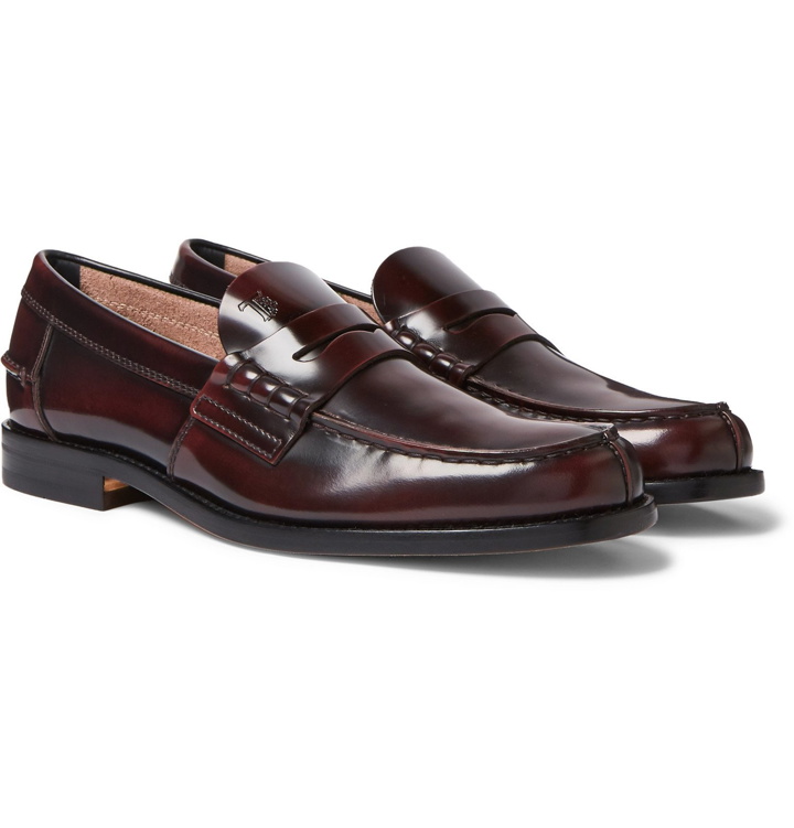 Photo: Tod's - Leather Penny Loafers - Burgundy