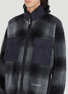 And Wander - Check Boa Jacket in Black