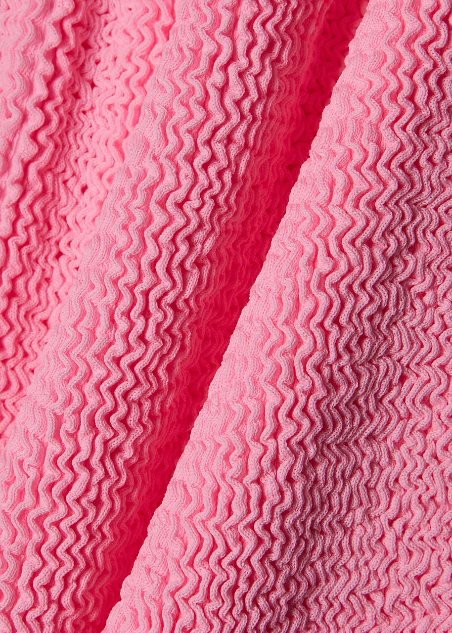 Hunza G - Pink Seersucker Dress, Dress, Nylon, One Size, Square-Neck, Hand Wash, Hunza G Dress