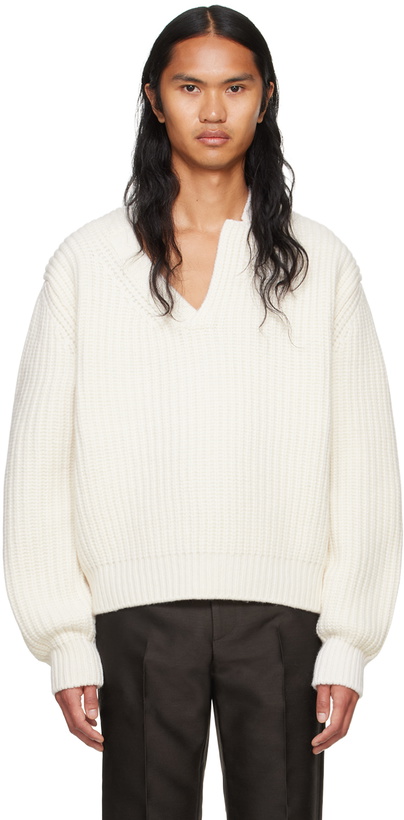 Photo: System Off-White Structured Collar Sweater