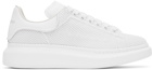 Alexander McQueen White Mesh & Leather Oversized Sneakers