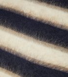 Brunello Cucinelli Striped mohair-blend cushion