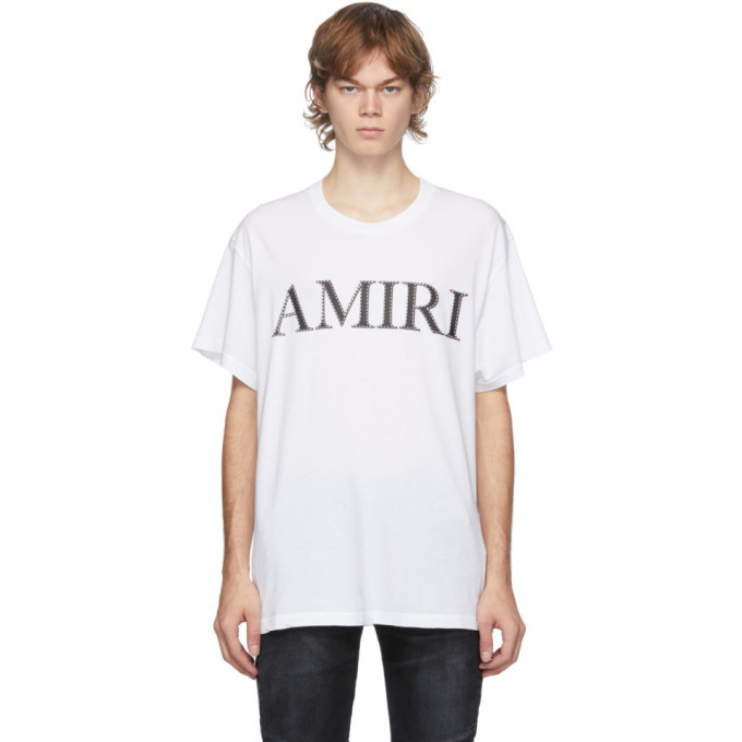 Photo: Amiri White Stitch Logo T-Shirt