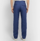 Oliver Spencer - Navy Fishtail Linen Trousers - Navy